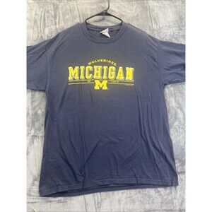 Lee Sport University of Michigan Wolverines Vintage TShirt Navy Vintage Y2K L